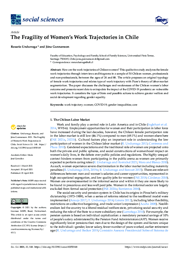 (PDF) The Fragility of Women's Work Trajectories in Chile