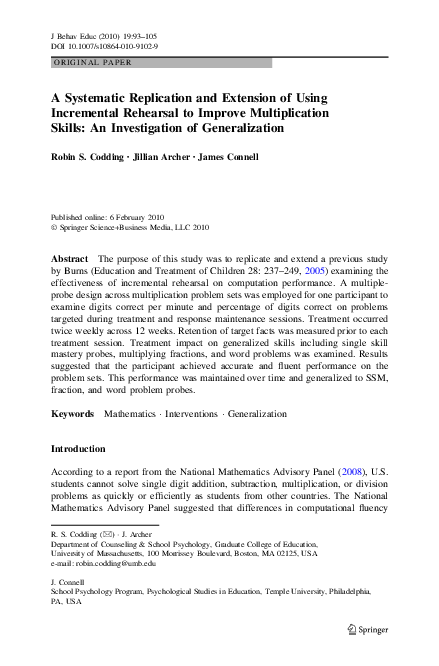 (PDF) A Systematic Replication and Extension of Using Incremental ...