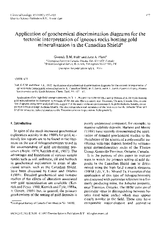 (PDF) Application of geochemical discrimination diagrams for the ...