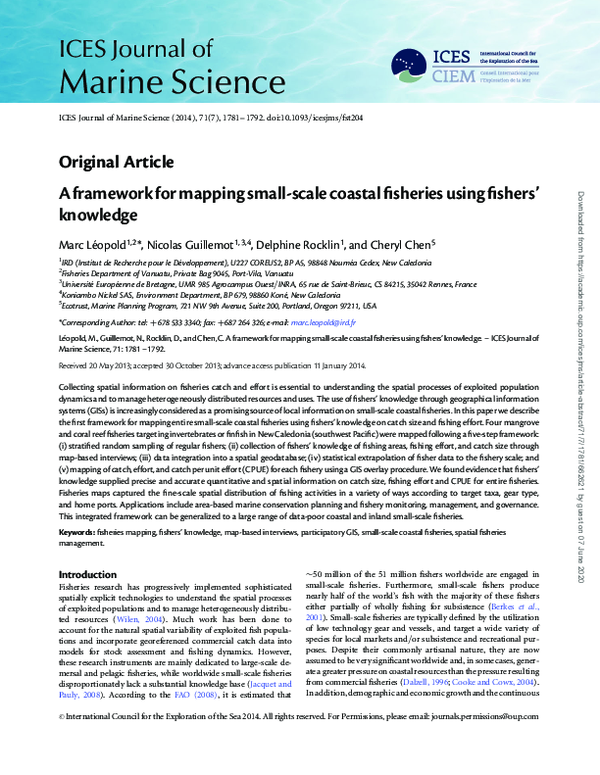 (PDF) A framework for mapping small-scale coastal fisheries using ...