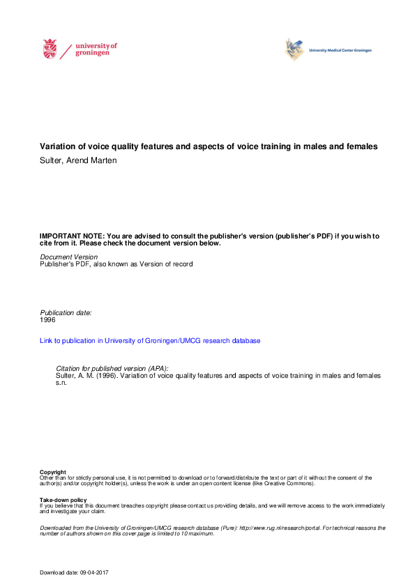 (PDF) A structured approach to voice range profile (phonetogram) analysis