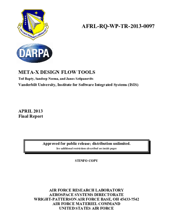 (PDF) META-X Design Flow Tools