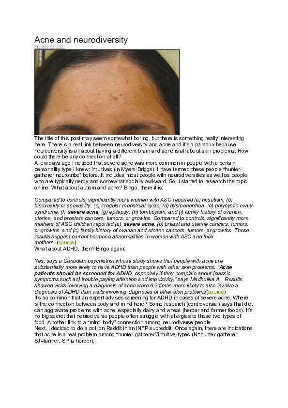 (DOC) Acne and neurodiversity