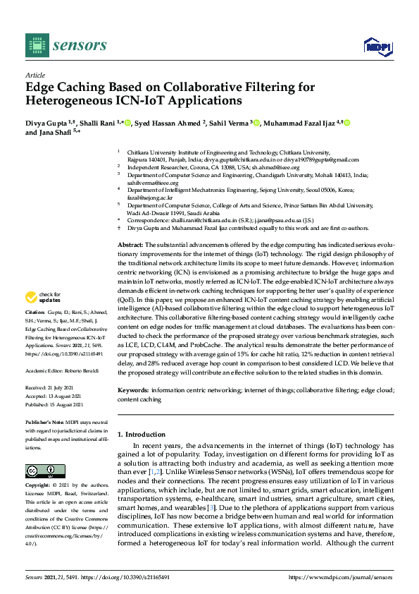 (PDF) Edge Caching Based on Collaborative Filtering for Heterogeneous ...