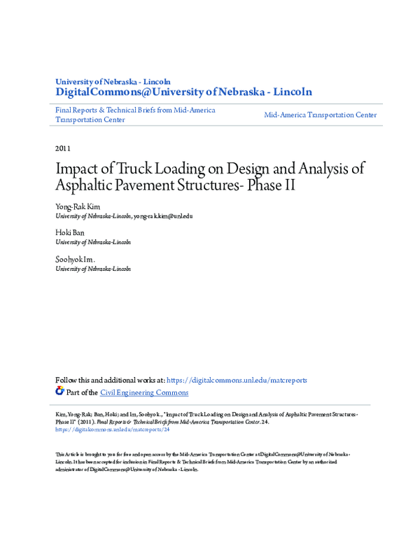 (PDF) Impact of Truck Loading on Design and Analysis of Asphaltic ...