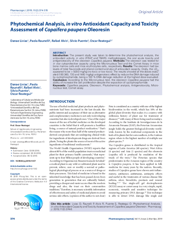(PDF) Phytochemical Analysis, In vitro Antioxidant Capacity and ...