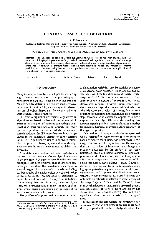 (PDF) Contrast based edge detection