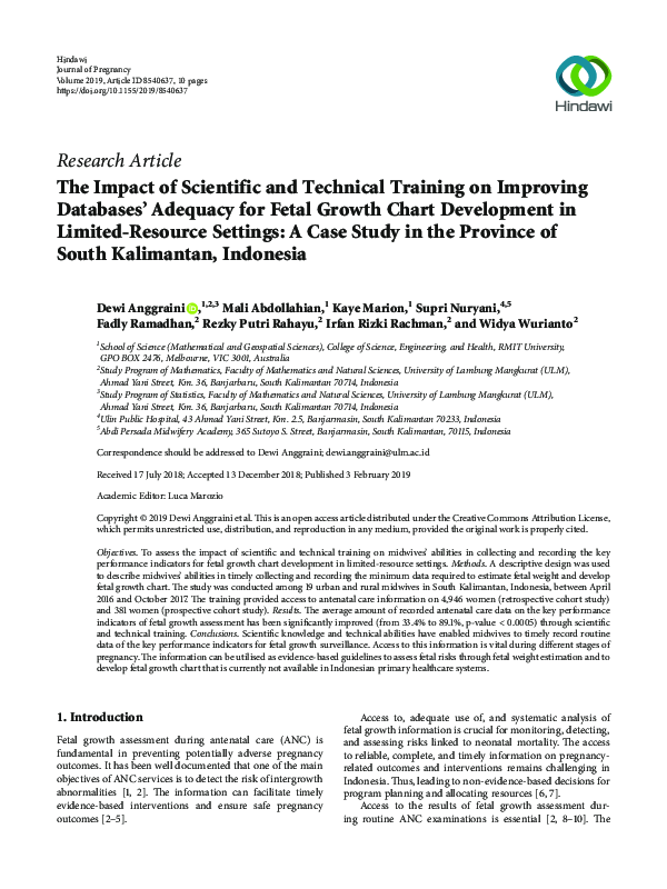 (PDF) The Impact of Scientific and Technical Training on Improving ...