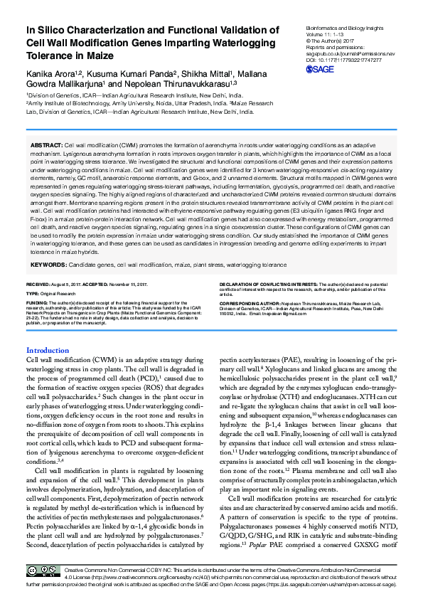 (PDF) In Silico Characterization and Functional Validation of Cell Wall ...