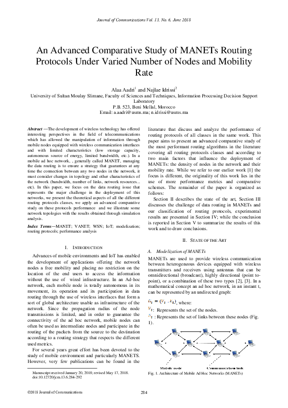 (PDF) An Advanced Comparative Study of MANETs Routing Protocols Under ...