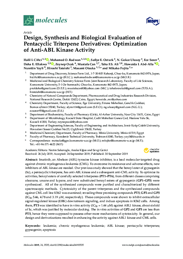 (PDF) Design, Synthesis and Biological Evaluation of Pentacyclic ...
