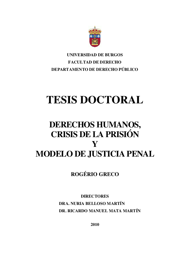 (PDF) Derechos humanos, crisis de la prisión y modelo de justicia penal
