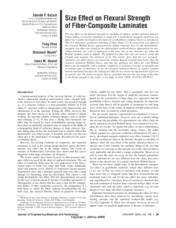 (PDF) Size Effect on Flexural Strength of Fiber-Composite Laminates