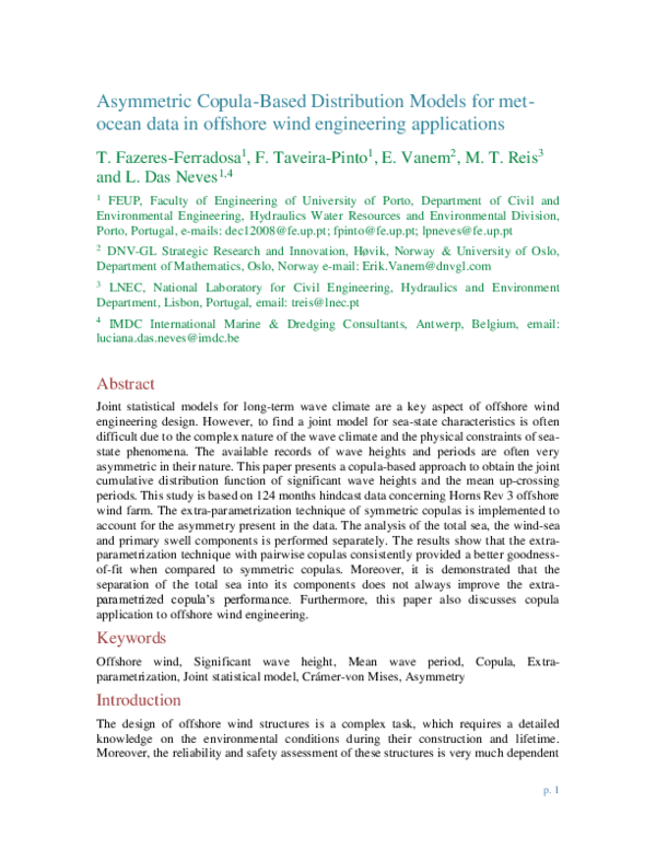 (PDF) Asymmetric copula–based distribution models for met-ocean data in ...