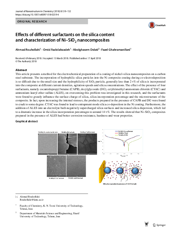 (PDF) Effects of different surfactants on the silica content and ...