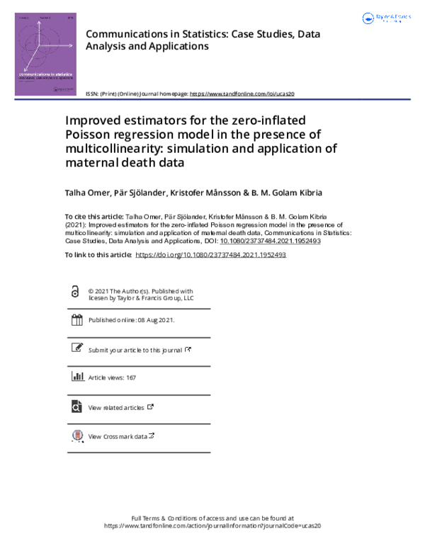 (PDF) Improved estimators for the zero-inflated Poisson regression ...