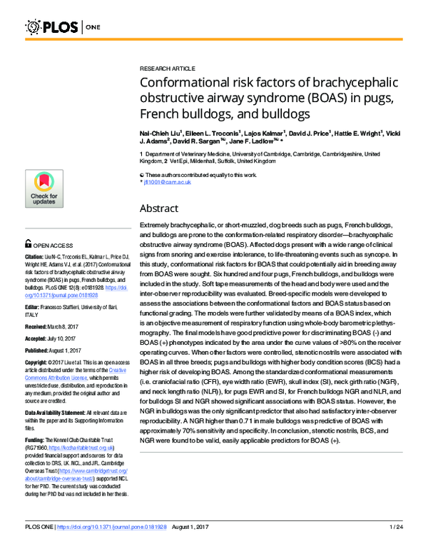 (PDF) Conformational risk factors of brachycephalic obstructive airway ...