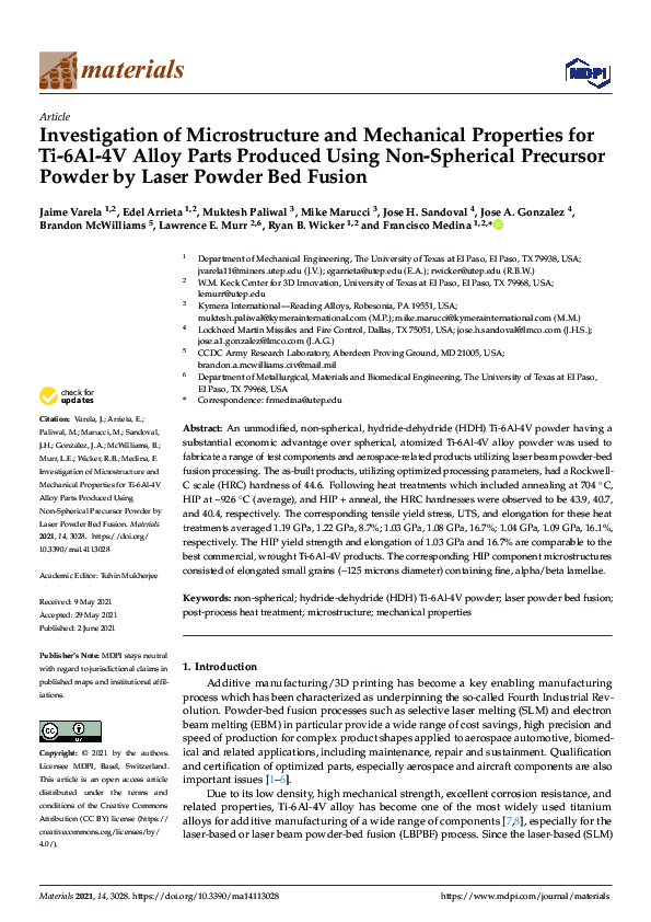 (PDF) Investigation of Microstructure and Mechanical Properties for Ti ...