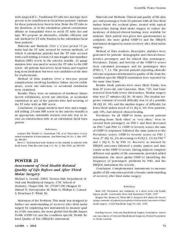 (PDF) Assessment of Oral Health Related Quality of Life Before and ...