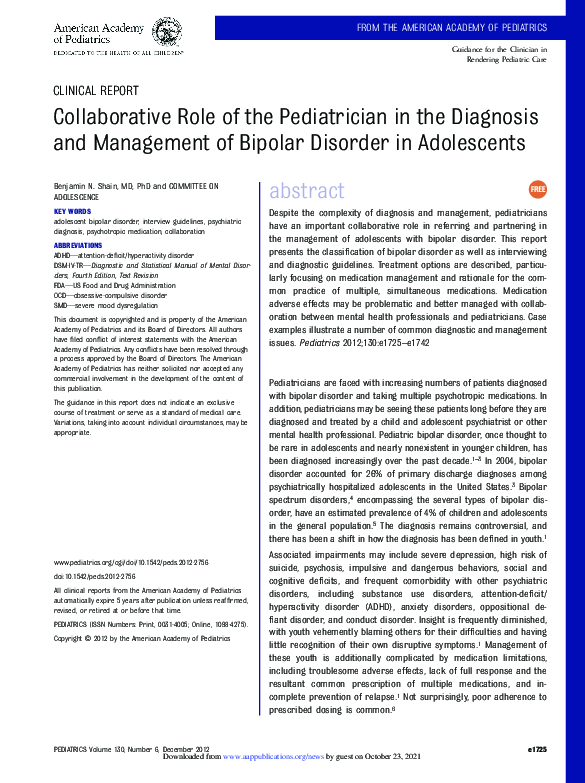 (PDF) Collaborative role of the pediatrician in the diagnosis and ...