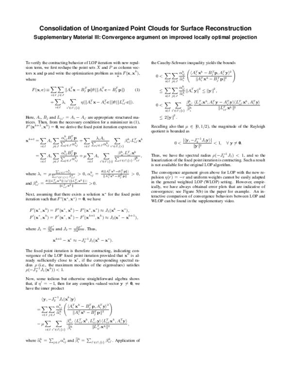 (PDF) Consolidation of unorganized point clouds for surface reconstruction