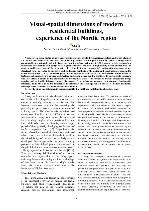 (PDF) Visual-spatial dimensions of modern residential buildings ...