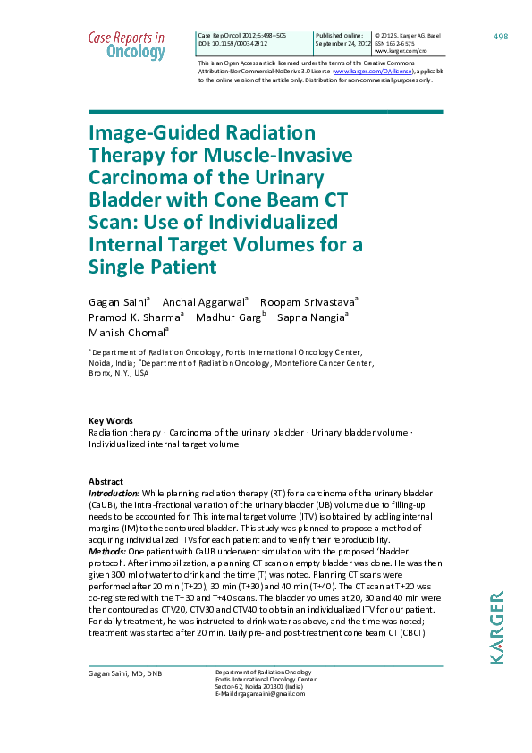(PDF) Image-Guided Radiation Therapy for Muscle-Invasive Carcinoma of ...