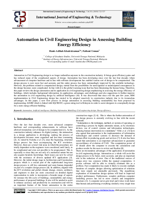 (PDF) Automation in Civil Engineering Design in Assessing Building ...