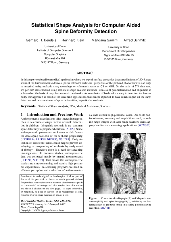 (PDF) Statistical Shape Analysis for Computer Aided Spine Deformity ...