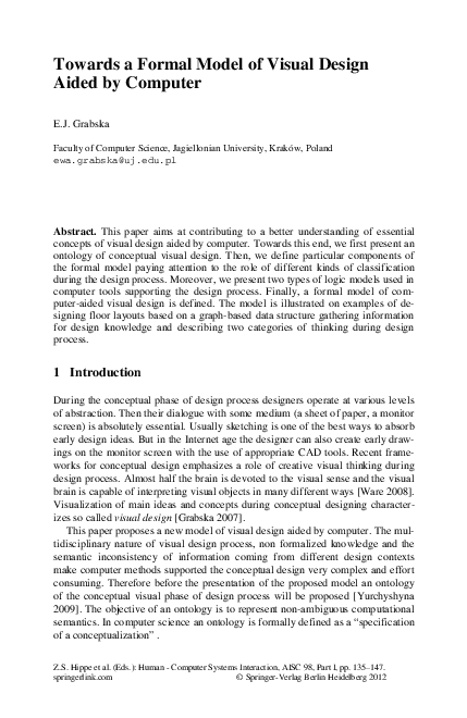 (PDF) Towards a Formal Model of Visual Design Aided by Computer