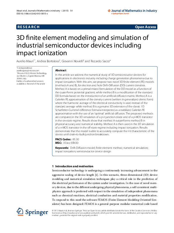 (PDF) 3D finite element modeling and simulation of industrial ...