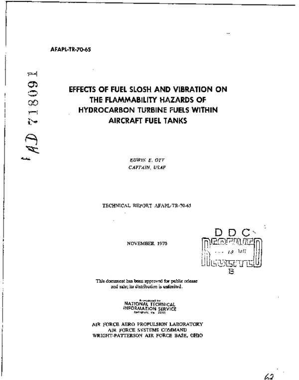 (PDF) Effects of Fuel Slosh and Vibration on the Flammability Hazards