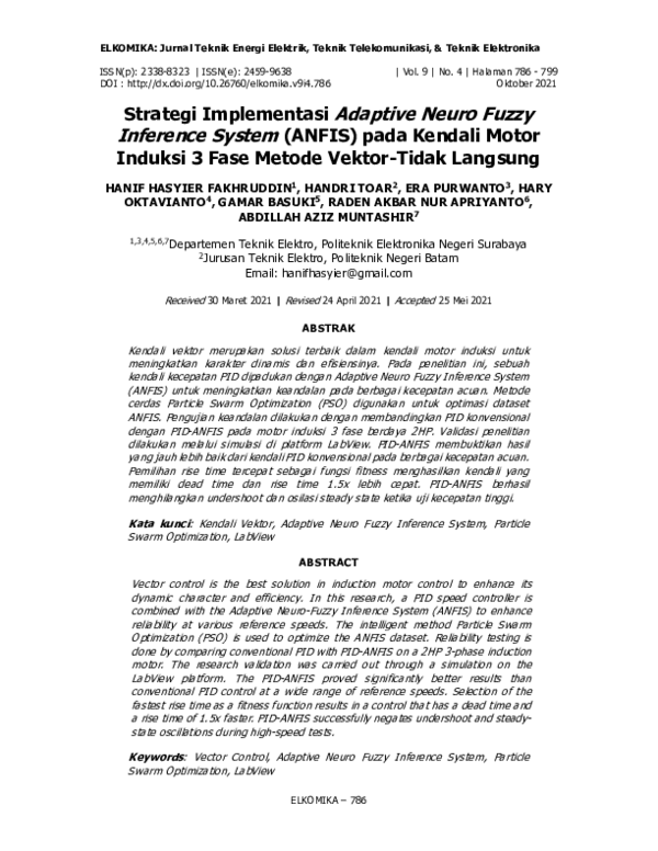 (PDF) Strategi Implementasi Adaptive Neuro Fuzzy Inference System ...