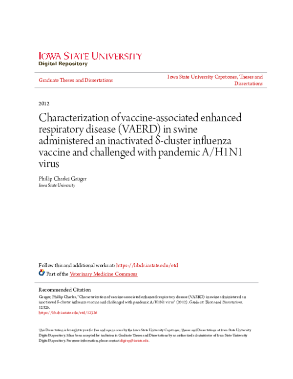 (PDF) Characterization of vaccine-associated enhanced respiratory ...