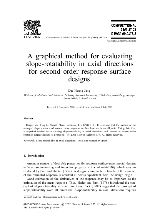(PDF) A graphical method for evaluating slope-rotatability in axial ...