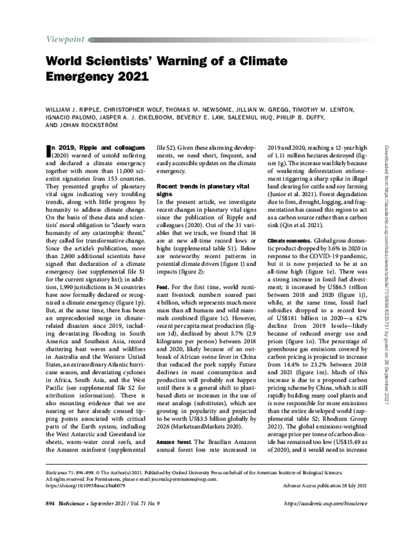 (PDF) World Scientists Warning of a Climate Emergency