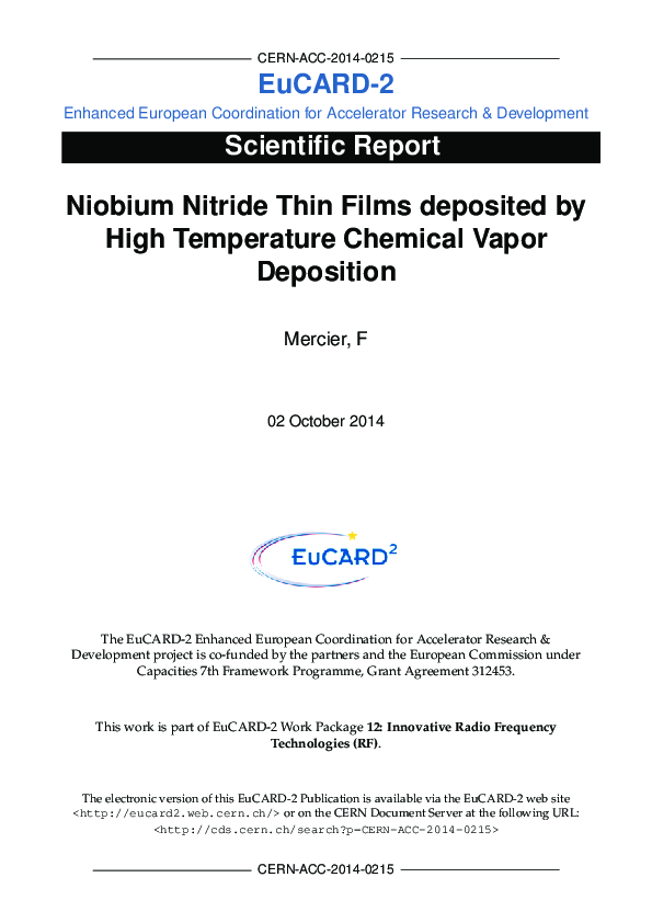 (PDF) Niobium nitride thin films deposited by high temperature chemical ...