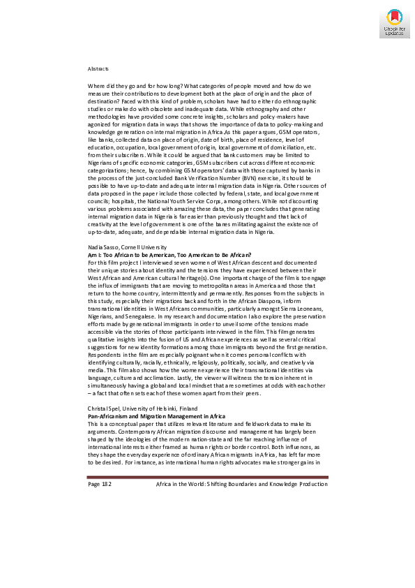 (PDF) Pan-Africanism and Migration Management in Africa