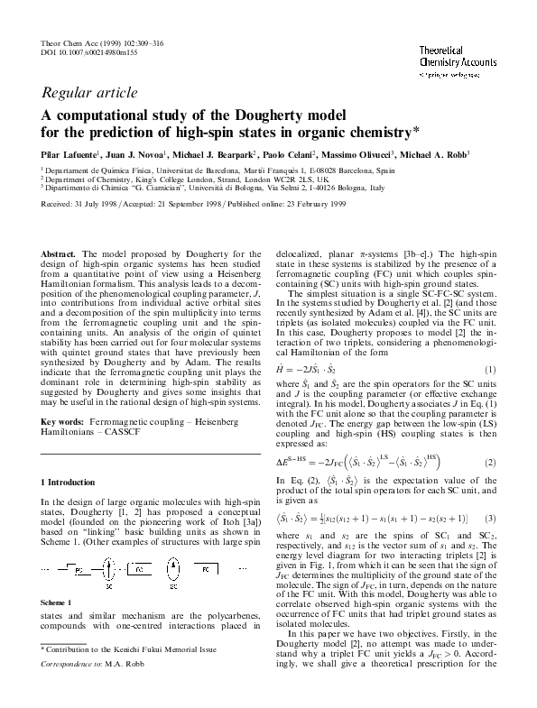 (PDF) A computational study of the Dougherty model for the prediction ...