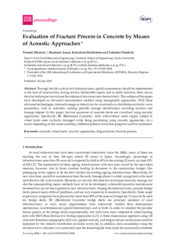(PDF) Evaluation of Fracture Process in Concrete by Means of Acoustic ...