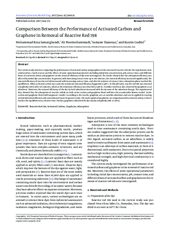 (PDF) Comparison Between the Performance of Activated Carbon and ...