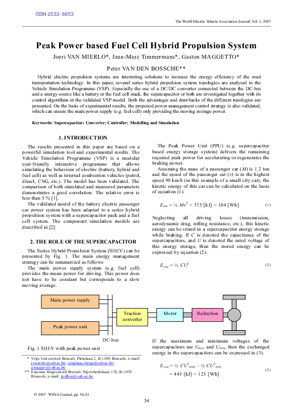 (PDF) Peak Power based Fuel Cell Hybrid Propulsion System