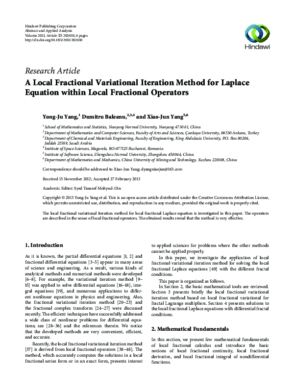 (PDF) A Local Fractional Variational Iteration Method for Laplace ...