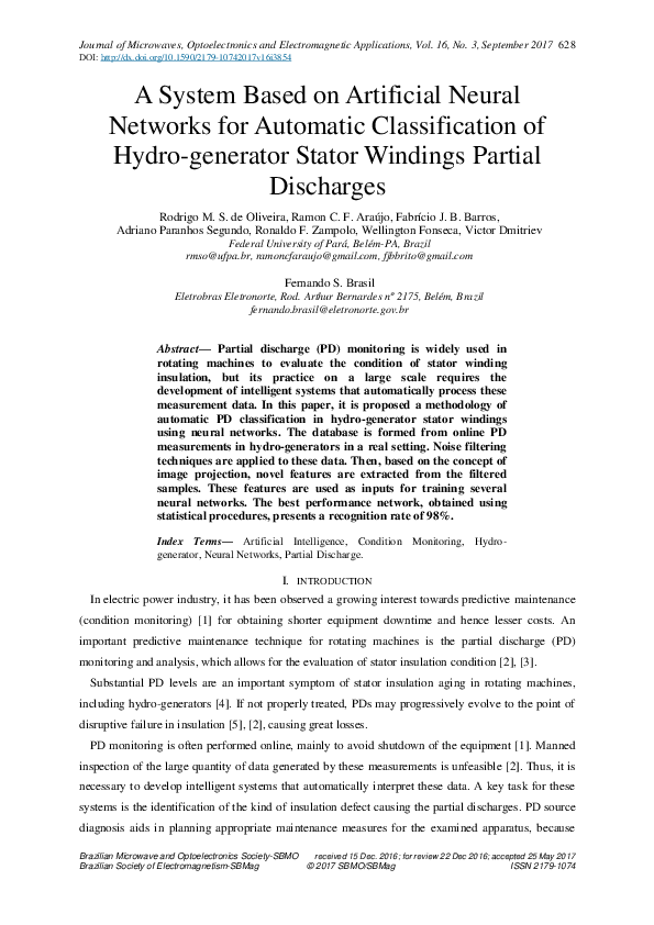 (PDF) A System Based on Artificial Neural Networks for Automatic ...