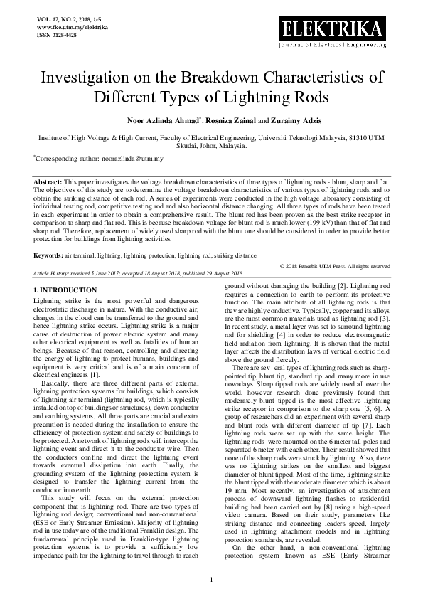 (PDF) Investigation on the Breakdown Characteristics of Different Types ...