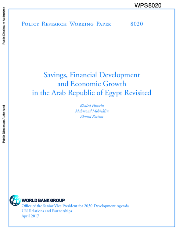 (PDF) Savings, Financial Development and Economic Growth in the Arab ...