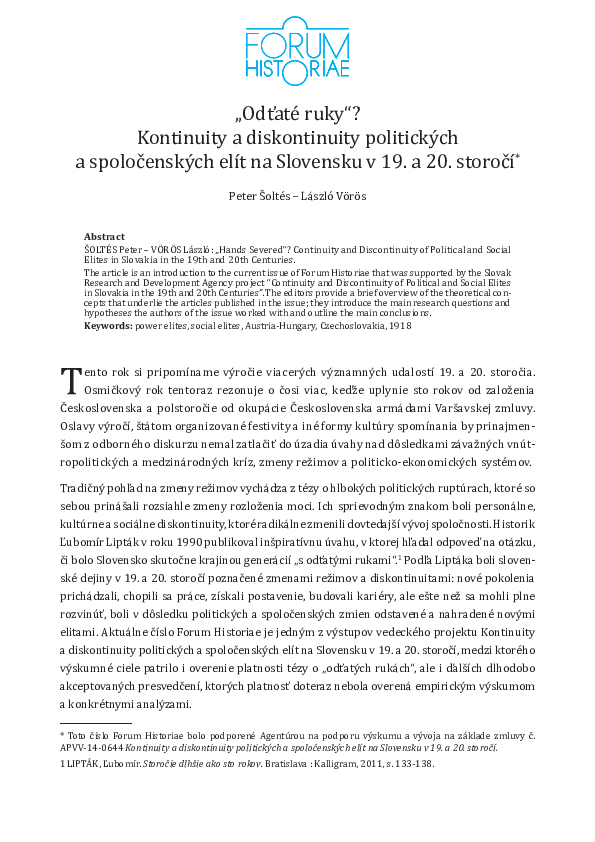  PDF Od at Ruky Kontinuity A Diskontinuity Politick ch A 