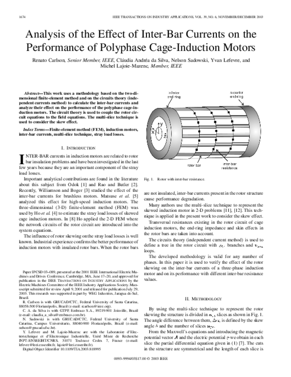 (PDF) Analysis of the effect of inter-bar currents on the performance ...