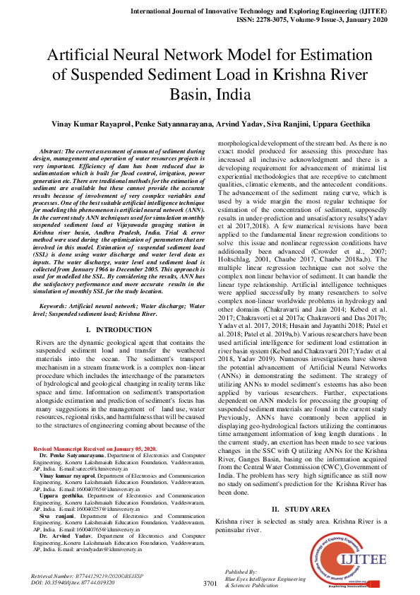 (PDF) Artificial Neural network model for estimation of REF-ET