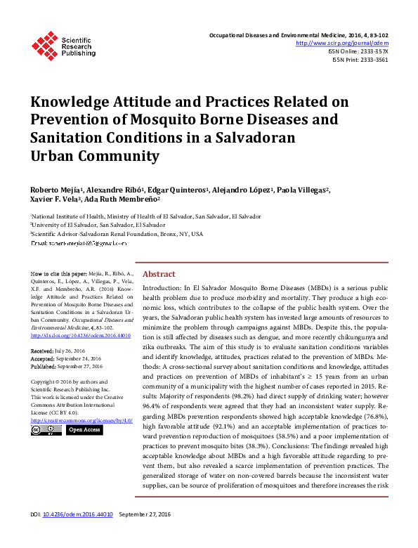 (PDF) Knowledge Attitude and Practices Related on Prevention of ...